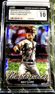 2023 BOWMAN'S BEST CGC 10 BOWMAN MASTERPIECES MAX CLARK BM12 - Picture 1 of 2