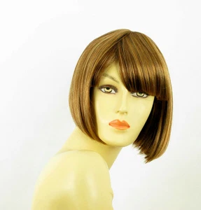 Perruque femme courte Châtain Cuivré Méché Blond Clair MAIA 6BT27B - Picture 1 of 8