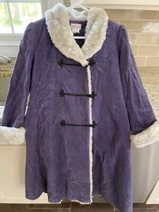 American Girl Dress like Your Doll Samantha's Holiday Purple Velvet Coat Size 12 - Picture 1 of 4