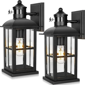2 Packs Motion Sensor Wall Lights, Dusk to Dawn Outdoor Lighting,Waterproof - Picture 1 of 7