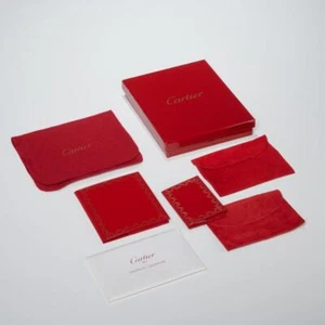 Cartier Gemischtes Lot Le Must Red Box Lederumschläge Uhr Garantie Lot - Bild 1 von 2