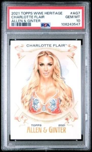 2021 Topps WWE Heritage Allen & Ginter #AG7 Charlotte Flair graded PSA 10 Pop 3 - Picture 1 of 1