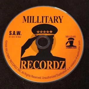 Soldierz At War S.A.W. CD 2000 1st Press Millitary Recordz Hip-Hop - Gangsta 6 - Picture 1 of 1