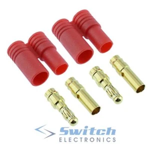 3.5mm HXT Gold Bullet RC Lipo Battery Connectors Car Plane Helicopter - Picture 1 of 3