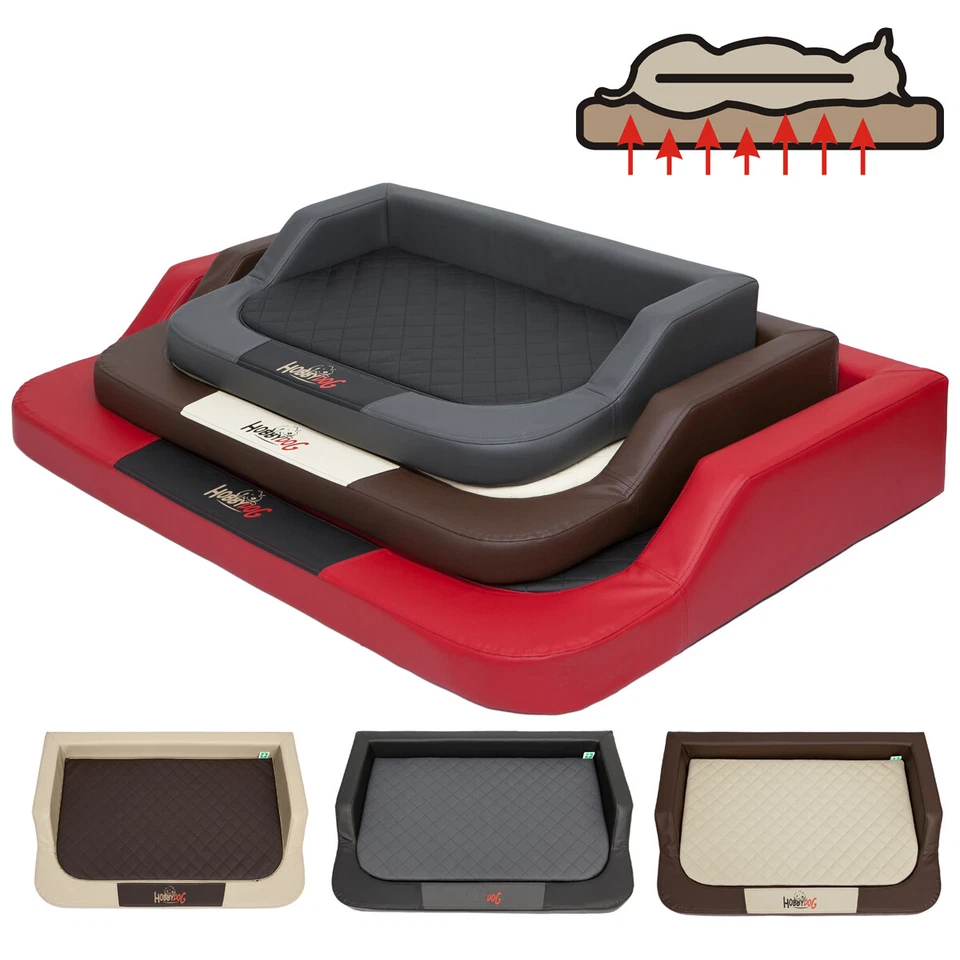 Hundebett Hundekissen Orthopädisch Tierbett Katzenbett Schlafplatz Kunstleder