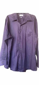 Van Heusen Classic Fit Long Sleeves Button Up Shirt Mens XL Plum 17”-17.5” - Picture 1 of 3