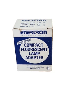 Compact Fluorescent Adapter 5 Watt Enertron 3000 Made in the USA - Picture 1 of 6