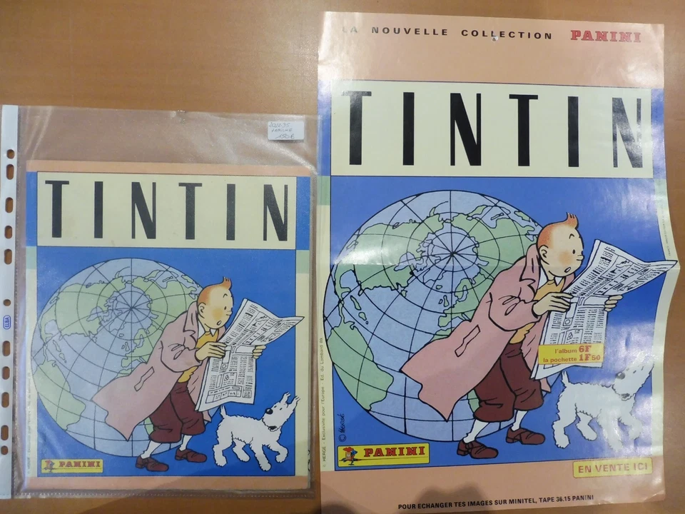 RARE ALBUM + POSTER TINTIN 1989 ETAT TRES BON  COMPLET - PANINI  COLLECTOR! - Photo 1/1