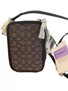 Bandolera Coach Stanton para hombre en bolso Jacquard exclusivo - negra - NUEVA - Imagen 1 de 5