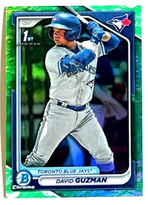2024 Bowman cromo David Guzmán refractor verde Toronto Blue Jays 1er #BCP-114 - Imagen 1 de 1