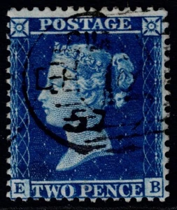 1857 2d Deep Blue SG 35 Pl 6 EB Part 1857 CDS Very Fine Used Cat. £70.00 - Picture 1 of 1