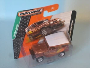Matchbox Toyota Land Cruiser 1968 carrocería marrón coche modelo de juguete en BP 65 mm largo B - Imagen 1 de 1