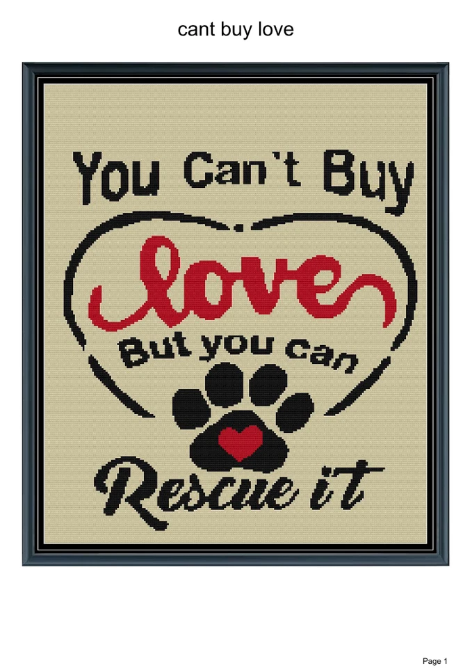 Can't buy love blanket pattern,50x60", written and graph included - Image 1 of 1