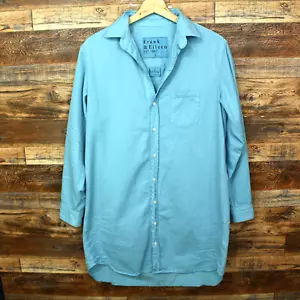 Frank & Eileen Mary Hemdblusenkleid Gr. S Baumwolle Distressed Shirttail Saum - Bild 1 von 13