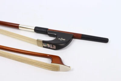 3/4 Upright Double Bass Bow German style Brazilwood Natural Horsehair nice inlay - Image 1 of 4