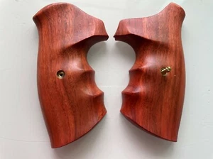 NEW SMOOTH WOODEN GRIP FOR RUGER SECURITY SIX/POLICE SERVICE SIX SQUARE BUTT  - Picture 1 of 6