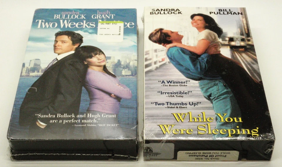 WHILE YOU WERE SLEEPING & TWO WEEKS NOTICE New VHS Tape IGS Ready Sandra Bullock - Image 1 of 4