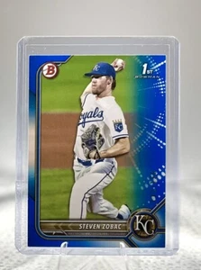 2022 Bowman Draft Steven Zobac Blue /150 1st Kansas City Royals - Picture 1 of 2