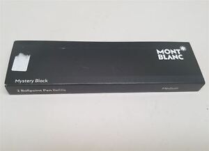 Montblanc 2 Ballpoint Pen Refill Medium Mystery Black 116190 "Open box"