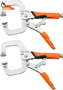 6 Inch C Clamp, Heavy Duty Vise Grip Locking Pliers Adjustable Face Clamp for Wo - Picture 1 of 12