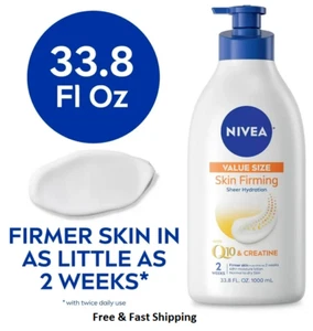 NIVEA Skin Firming Hydration Body Lotion with Q10 and Shea Butter, 33.8 Fl Oz - Picture 1 of 4