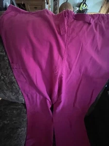 Cherokee Workwear Hot Pink Drawstring Waist Size Medium - Picture 1 of 6