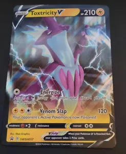 POKEMON PROMO CARD - JUMBO/OVERSIZED TOXTRICITY V SWSH017 - 19cm X 13cm!! (HOLO) - Foto 1 di 1