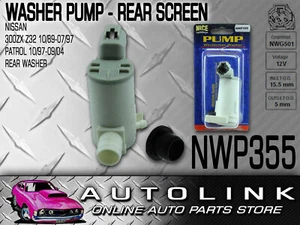 REAR SCREEN WASHER PUMP FOR NISSAN PATROL WAGON 1997 - 2004 2 PIN NWP355 x1 - Picture 1 of 6