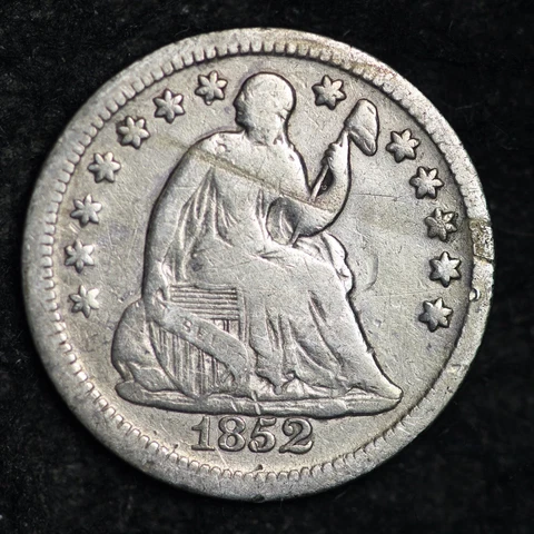 1852 Seated Liberty Half Dime CHOICE VF FREE SHIPPING E130 TSCF Cover