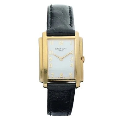 Patek Philippe Gondolo 22 mm 18k Gold White Dial Leather Quartz Women's Watch - Image 1 of 4