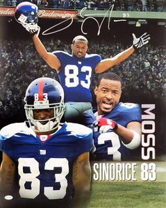 SINORICE MOSS AUTOGRAPHED SIGNED 16X20 PHOTO NEW YORK GIANTS GTSM STOCK #209016 - Picture 1 of 3