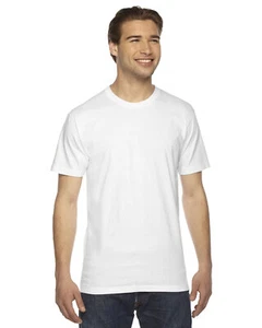 5 PACK OF American Apparel Unisex Fine Jersey Short-Sleeve T-Shirt - 2001W - Picture 1 of 6