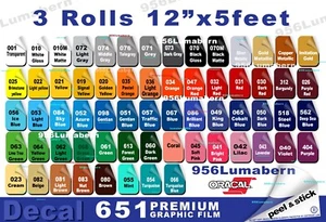 3 Rollen 12 Zoll selbstklebende Vinylrücken für Handwerk Stanzen & Schild Schneider, Qualitätsprodukt - Bild 1 von 1
