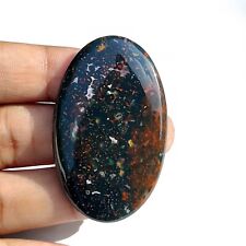 Natural Green Red Bloodstone Oval Shape Cabochon Top Rare Loose Gemstone 76 Cts