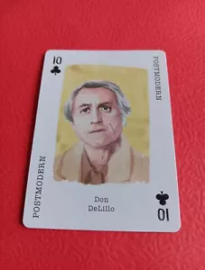 Don DeLillo Playing Card Ten Of Clubs Writer Postmodern Genius - Picture 1 of 2