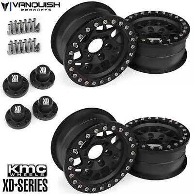 NEW Vanquish KMC XD127 Bully Blk Alum Wheels w/Center Hubs 4 FREE US SHIP - Image 1 of 3