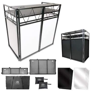 AxcessAbles ES-02XT DJ Facade Booth, Adjustable Heights, w/ Scrims & Carry Case - Picture 1 of 5