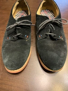 Tommy Hilfiger Women’s Honeybee Black Suede Lace Up Oxfords Size 8.5 M - Picture 1 of 7