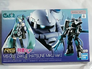 BANDAI RG 1/144 MS-06S Zaku II Hatsune Miku Ver. Limited Model Kit Japan Rare - Picture 1 of 10