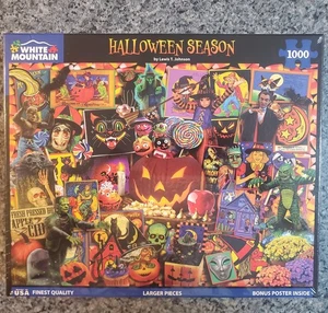 NEW White Mountain HALLOWEEN SEASON 1000 piece puzzle fall autumn - Picture 1 of 6