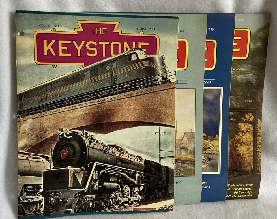 Lot Of 4 The Keystone Magazine PRR Full Year  1990 Volume 23 # 1-4  VG Train Foto 1 de 4