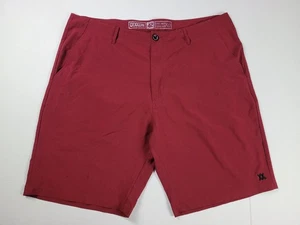 Dixxon pantaloncino uomo 42 rosso tinta unita chino ibrido performance elasticizzato - Foto 1 di 6