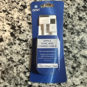 ONN Apple Sync and Charge Cable -for iPod,iPhone,iPad - Picture 1 of 2