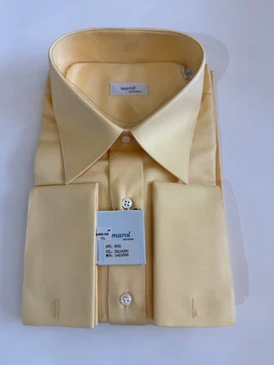 Men's Dress Shirts MAROL BOLOGNA YELLOW FRENCH CUFF 17.5 - Image 1 of 3