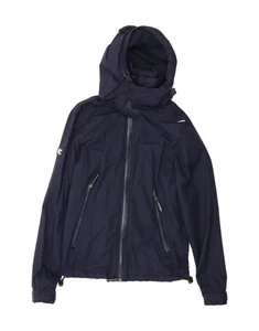 SUPERDRY Mens Hooded Zip Windbreaker Jacket XS Navy Blue Nylon DT41 - Picture 1 of 3