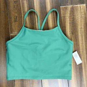 NWT Kid’s Girls size L Green Athletic Top Cami Swim Racerback - Picture 1 of 5