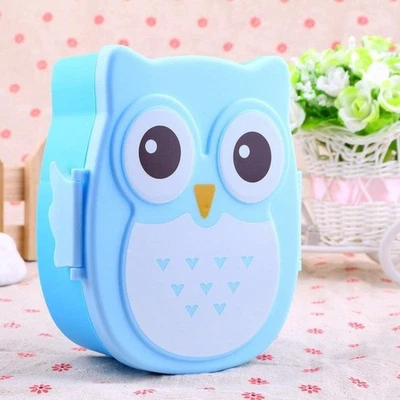Scatola Pranzo Bento Box a Forma di Gufo 🦉 Contenitore Cibo Plastica Portatile - Immagine 1 di 3