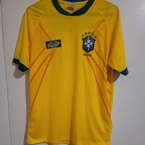 Brasilien Trikot Herren M Gelb Grün Y2K Classic Logo - Bild 1 von 3