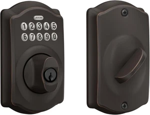 Schlage BE365 V CAM 716 Camelot Keypad Entry with Flex-Lock, Aged Bronze - Bild 1 von 4