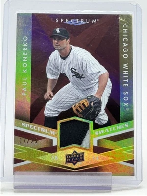 PAUL KONERKO 2009 MUESTRAS ESPECTRO CUBIERTA SUPERIOR JUEGO USADO PARCHE/25 Q5476 Foto 1 de 2